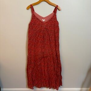 Joie small red maxi dress boho women’s fully lined